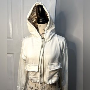 Fashion Cloud Official Cropped Off-White Jacket Medium